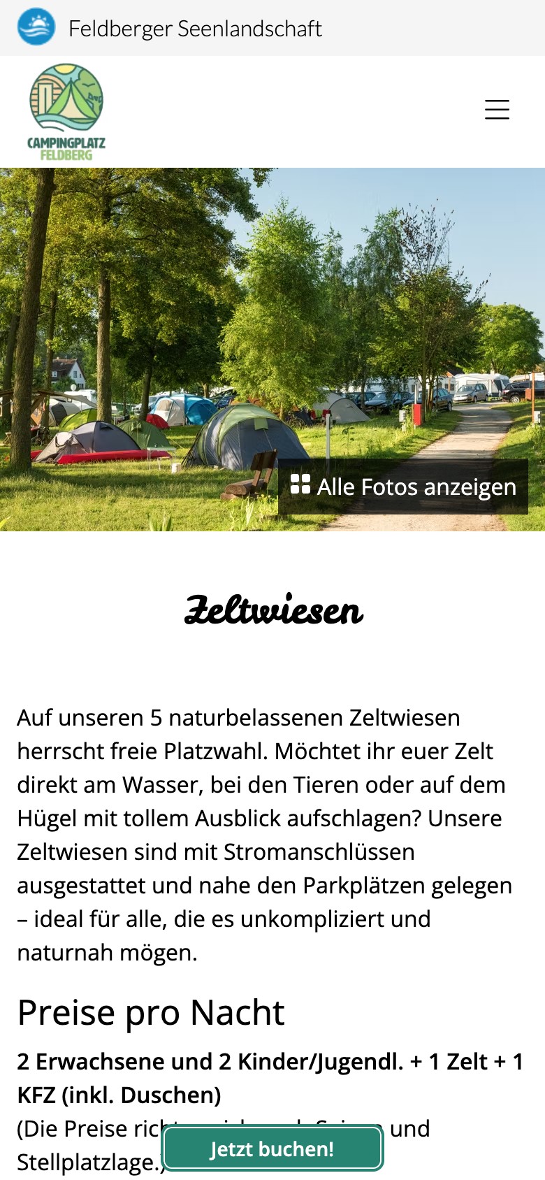 Campingplatz Feldberg – Zelten Mobil