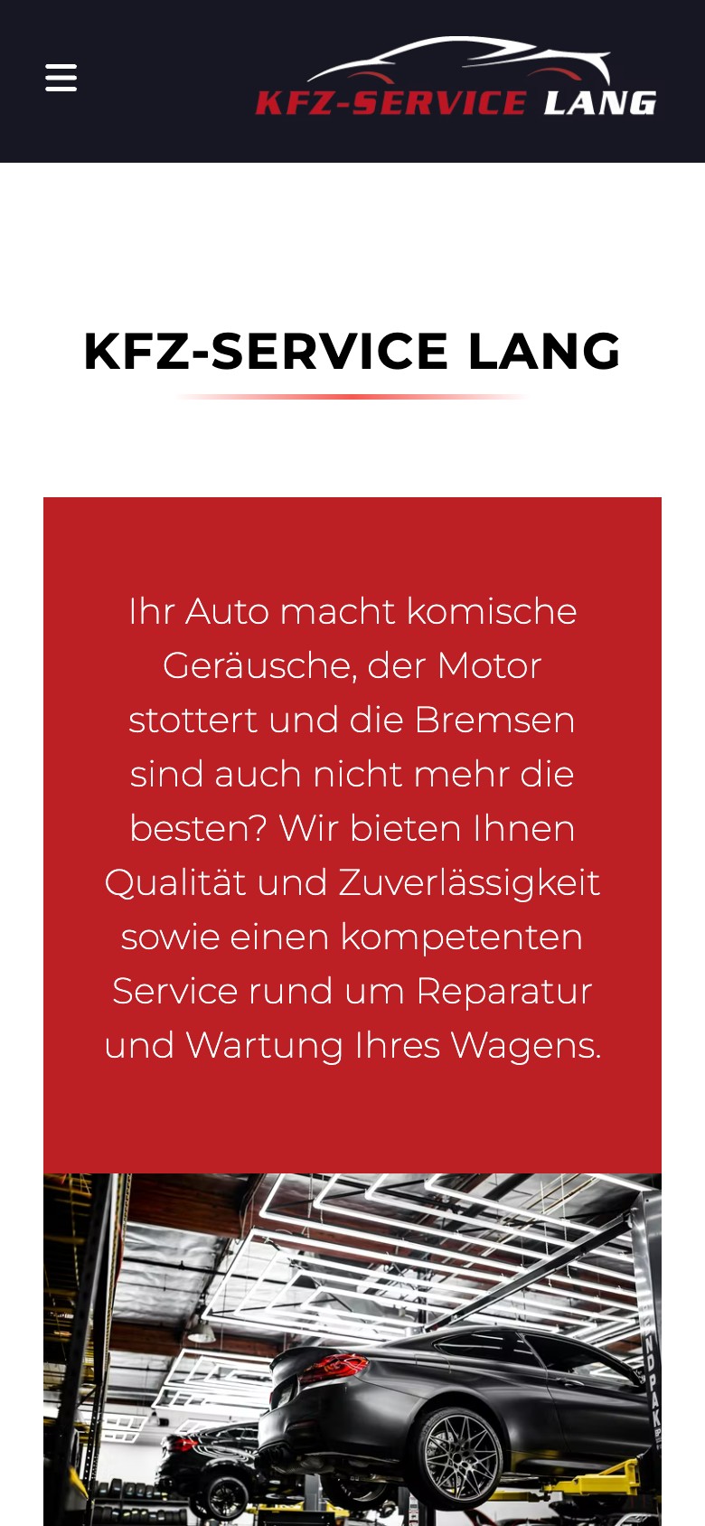 KFZ-Service Lang – Startseite Mobil