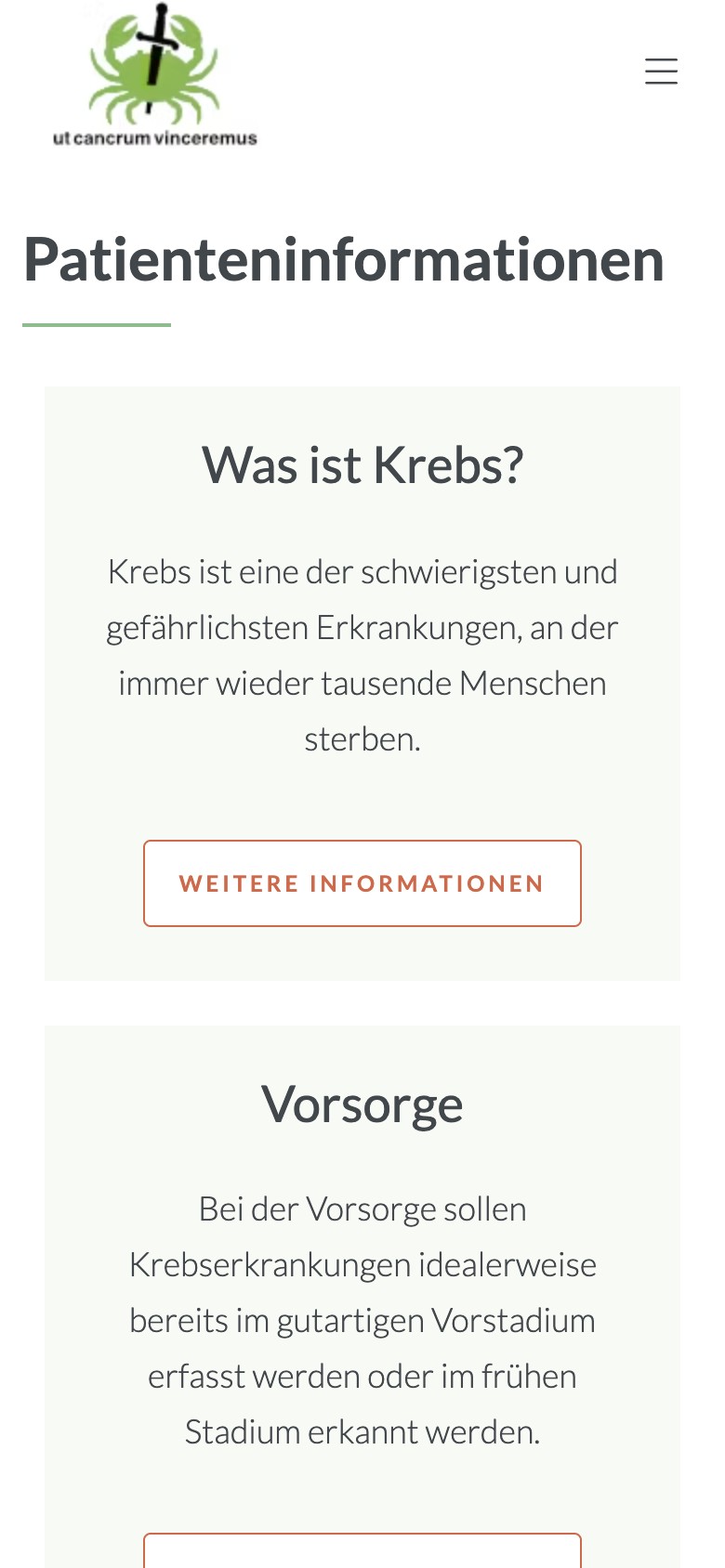 Onkologische Praxis Saalfeld – Patienteninformationen Mobil