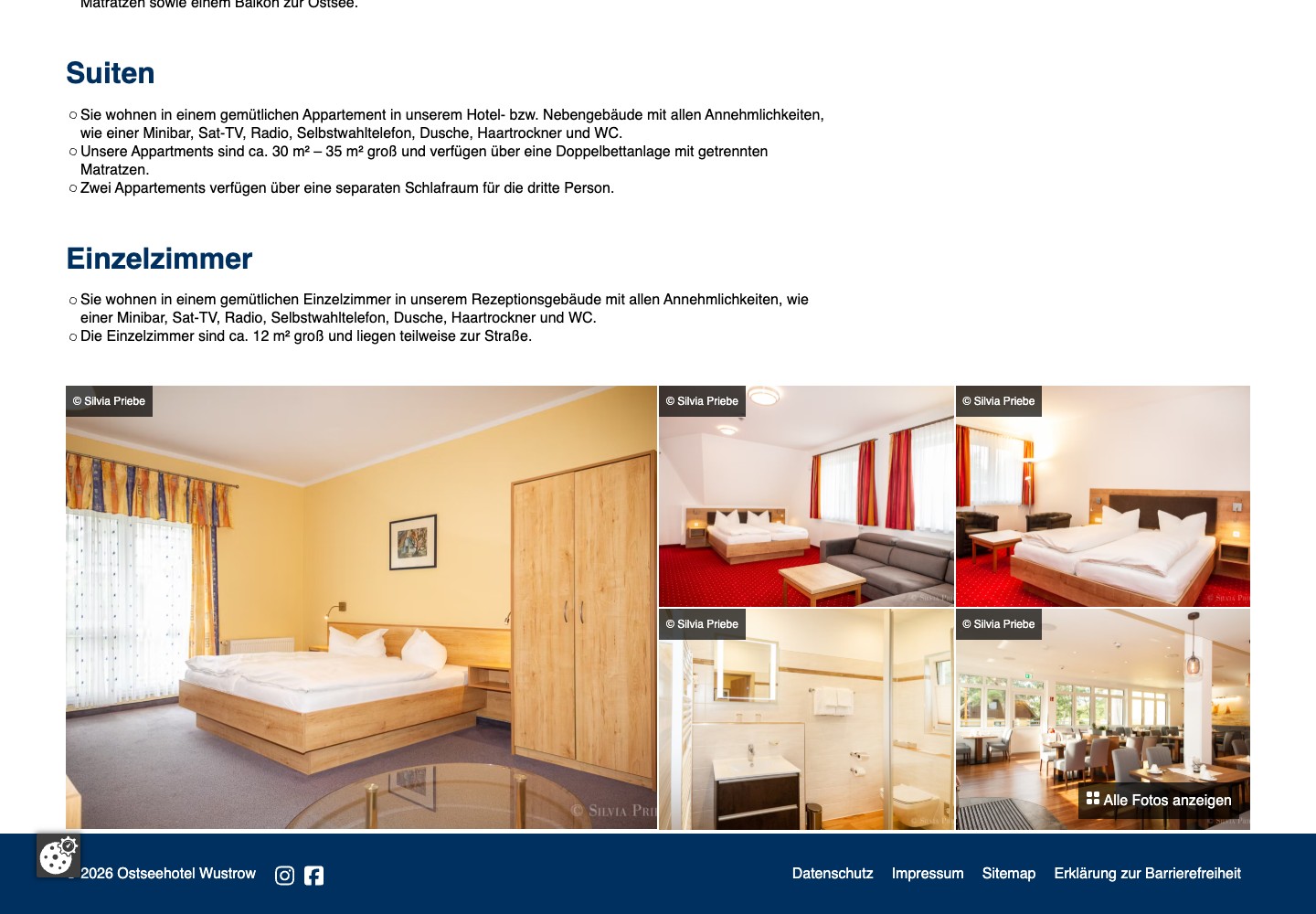 Ostseehotel Wustrow – Zimmergalerie Desktop