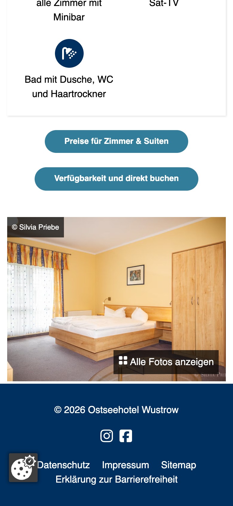 Ostseehotel Wustrow – Zimmergalerie Mobil