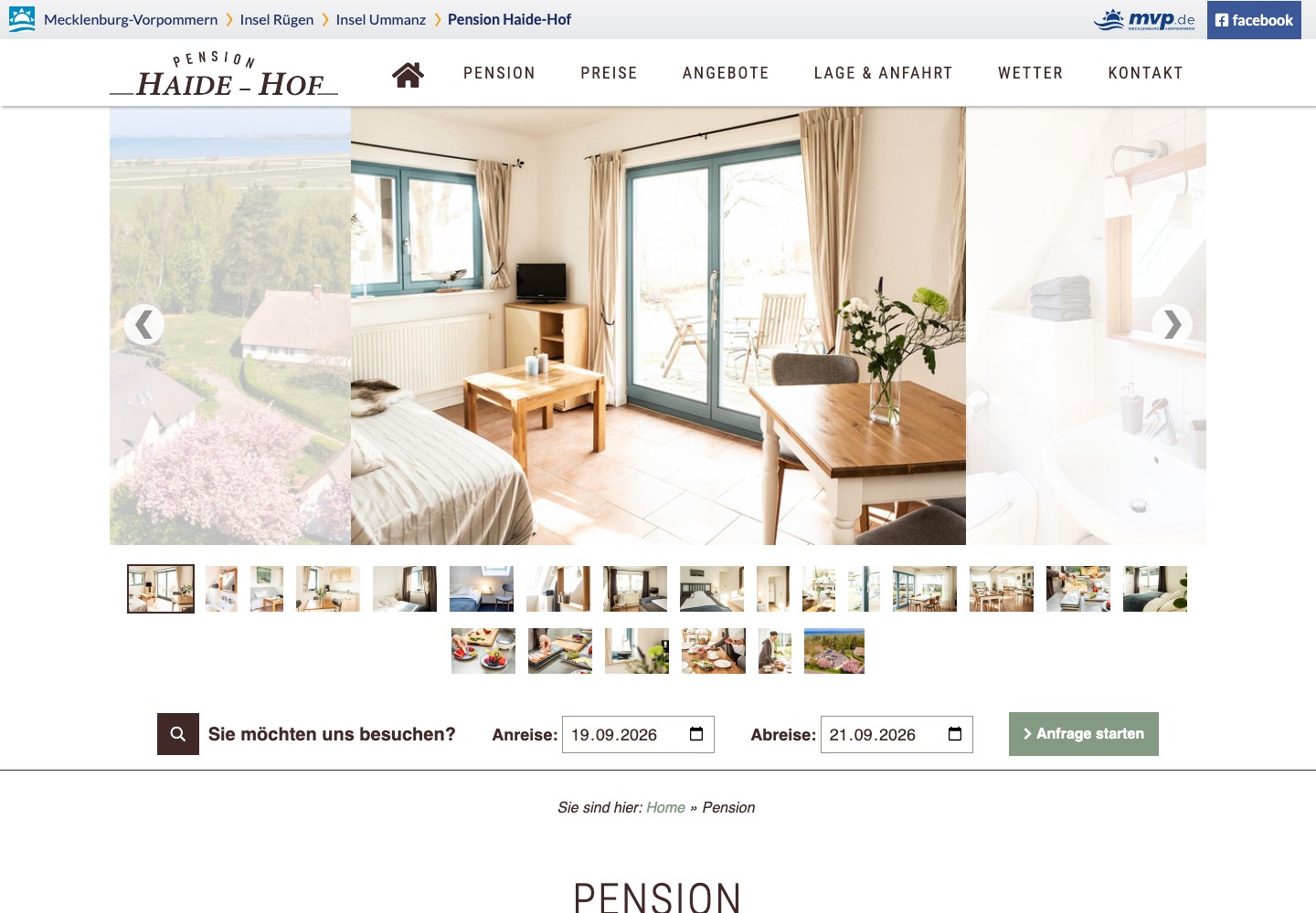Pension Haide-Hof – Zimmer & Appartements Desktop