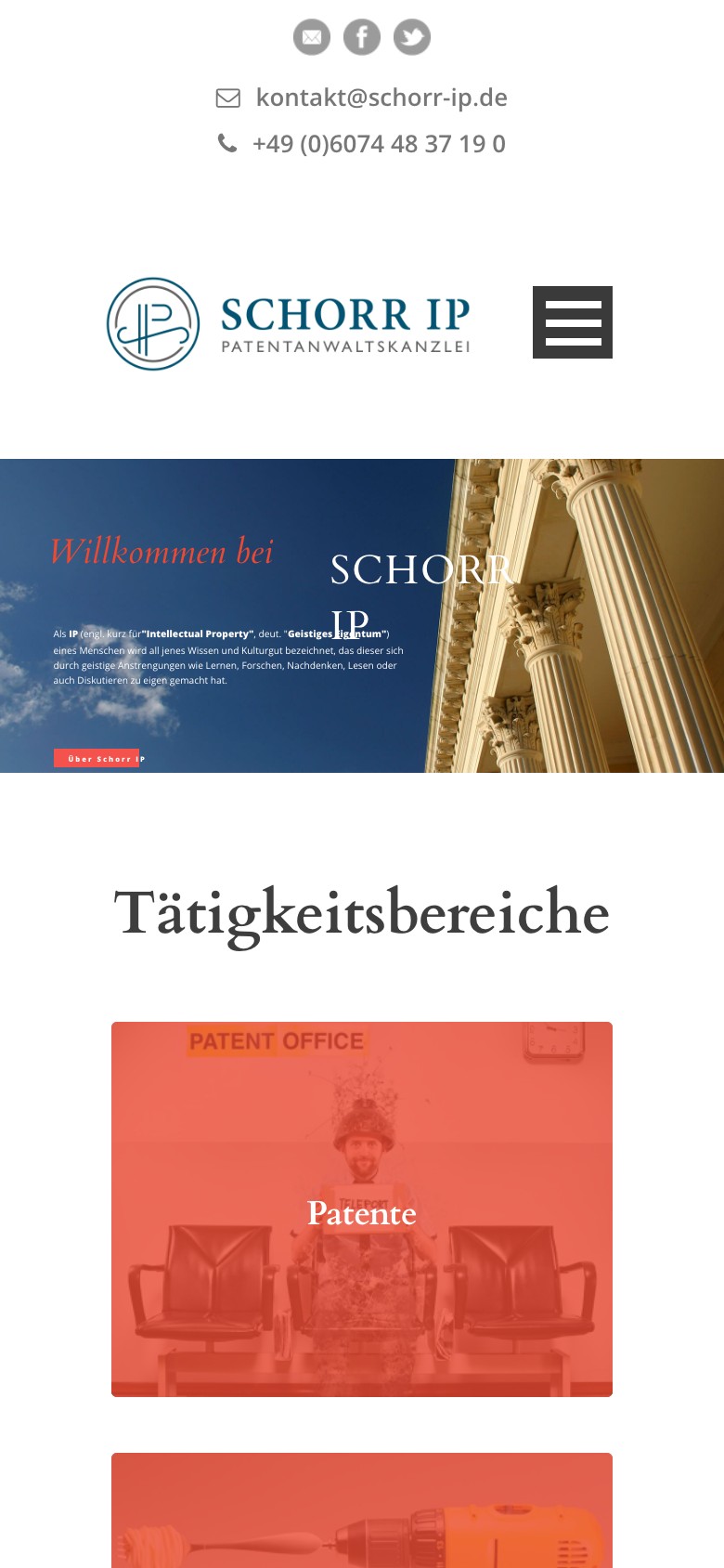 SCHORR IP – Startseite Mobil